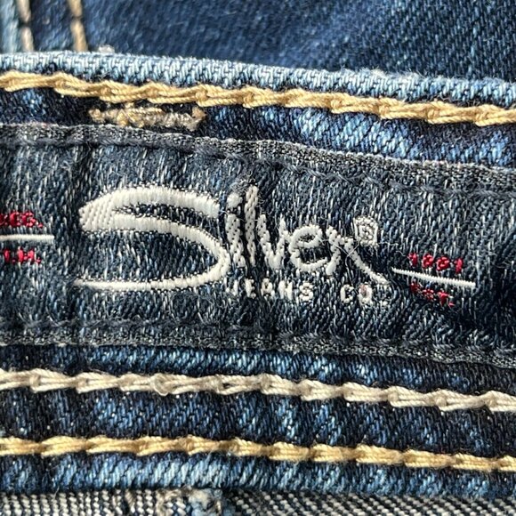 Silver Jeans Blue Boyfriend Jeans Distressed - Picture 6 of 11